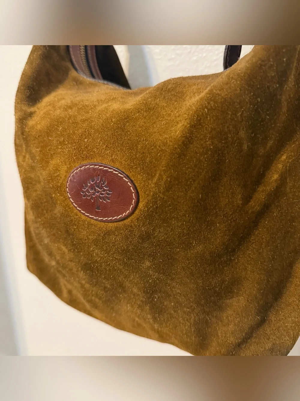 Vintage Mulberry Roger Saul Era Suede Hobo Shoulder Bag Made in England,Archive